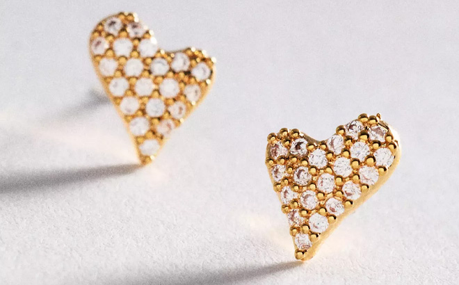 Anthropologie Icon Post Earrings in Heart Shape
