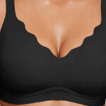As Fairy Wireless Bras for Women Jelly Push Up Scalloped T Shirt Bra