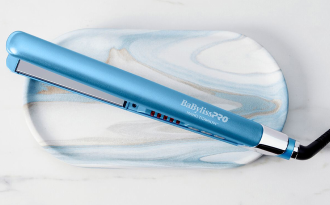 BaBylissPRO 1 Inch Ultra Sleek Flat Iron on a Marble Dish BaBylissPRO 1 Inch Ultra Sleek Flat Iron on a Marble Dish