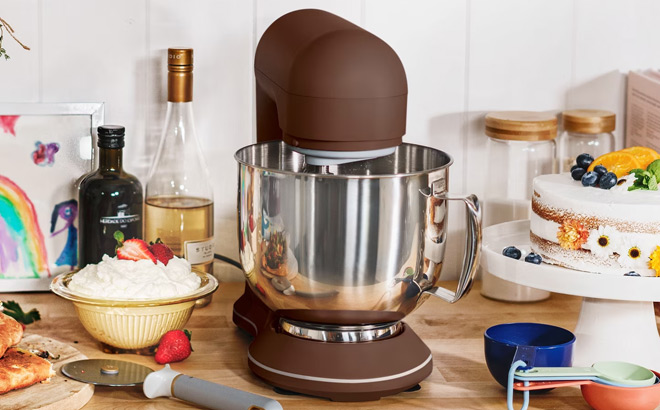 Beautiful by Drew Barrymore 5 3 Quart Stand Mixer in Chocolate