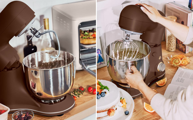 Beautiful by Drew Barrymore 5 3 Quart Stand Mixer with Tilt Head in Chocolate Color