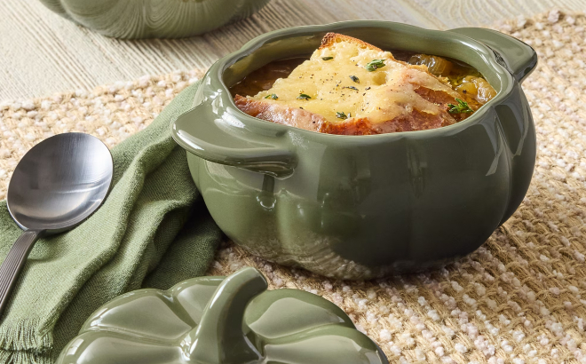 Better Homes Gardens Pumpkin Stoneware Cocotte with Lid
