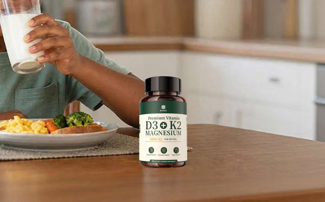 BienRaiz Vitamin D3 K2 Magnesium Glycinate 120 Softgels