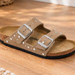 BirkenstockLittle Girls Arizona Rivets Suede Leather Sandals