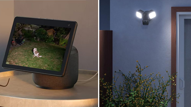Blink Wired Floodlight Camera and Tablet with Camera Feed Blink Wired Floodlight Camera and Tablet with Camera Feed