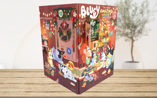 Bluey The Most Amazing Advent Calendar Book Bundle on the Table Bluey The Most Amazing Advent Calendar Book Bundle on the Table
