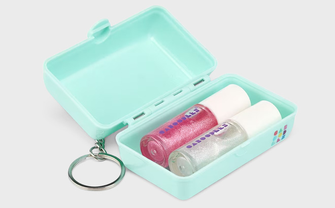 Caboodles Mini On The Go Girl Keychain with Lip Gloss