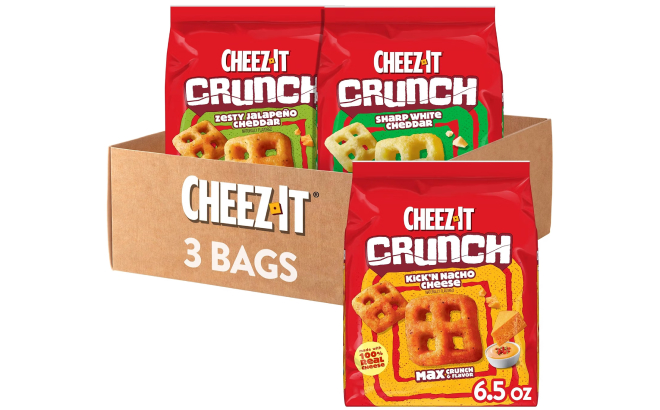 Cheez It Crunch Cheesy Baked Snacks 3 Count Variety Pack Cheez It Crunch Cheesy Baked Snacks 3 Count Variety Pack