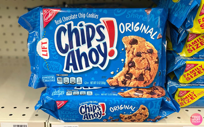 Chips Ahoy Original Chocolate Chip Cookies on a Shelf Chips Ahoy Original Chocolate Chip Cookies on a Shelf