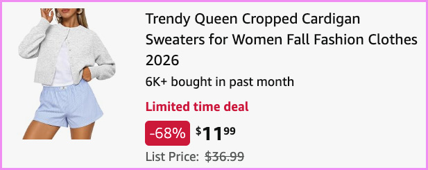 Cropped Cardigan Sweater at Checkout Cropped Cardigan Sweater at Checkout