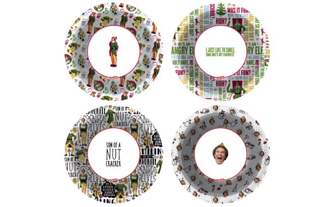 Designs of Glad Elf Holiday Paper Bowls