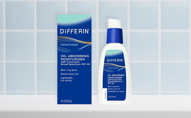 Differin Oil Absorbing Moisturizer with SPF 30 on the Table Differin Oil Absorbing Moisturizer with SPF 30 on the Table