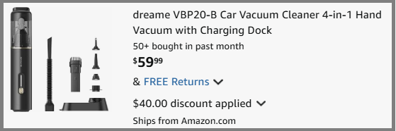 Dreame 4 in 1 Hand Vacuum with Charging Dock Checkout Page Dreame 4 in 1 Hand Vacuum with Charging Dock Checkout Page