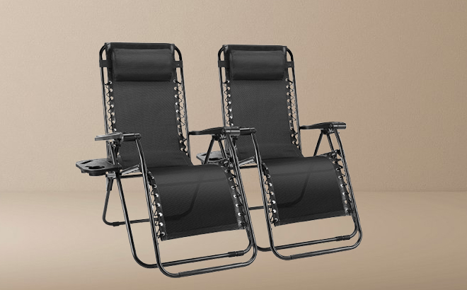 EDX Zero Gravity Chair Outdoor Lounge Chairs 2 Pack EDX Zero Gravity Chair Outdoor Lounge Chairs 2 Pack