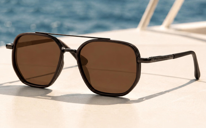 Eiuizah Polarized Square Aviator Sunglasses Eiuizah Polarized Square Aviator Sunglasses