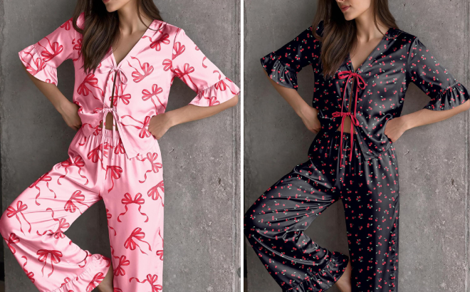 Ekouaer Womens Silk Pajama Set Ekouaer Womens Silk Pajama Set