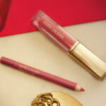 Estee Lauder 2 Piece Petite Suite Mini Lip Oil Lip Liner Duo Makeup Gift Set on the Table
