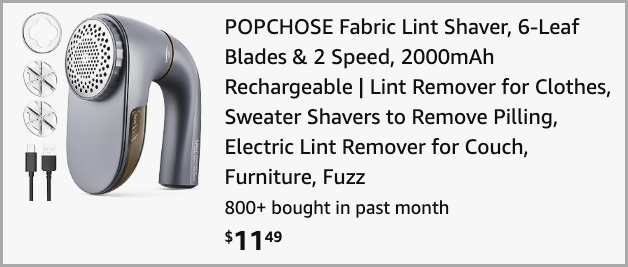Fabric Lint Shaver at Checkout Fabric Lint Shaver at Checkout