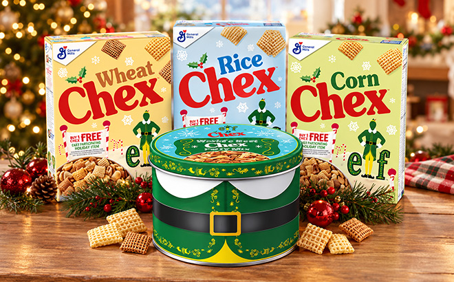 Free Chex x Elf Holiday Tin Free Chex x Elf Holiday Tin