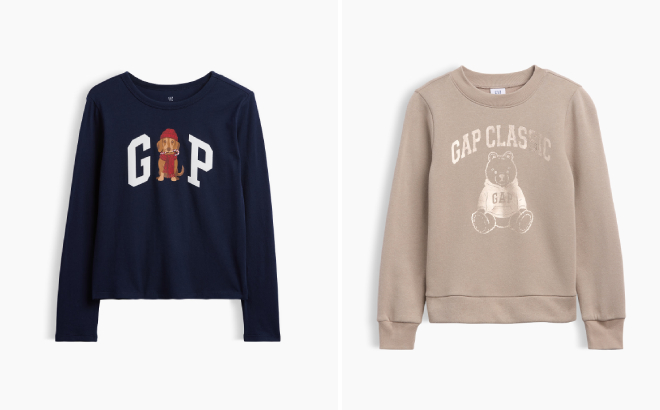 GAP Factory Kids Graphic T Shirt and Sweatshirt GAP Factory Kids Graphic T Shirt and Sweatshirt