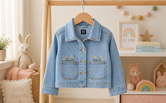 GAP Factory babyGap Embroidered Denim Jacket