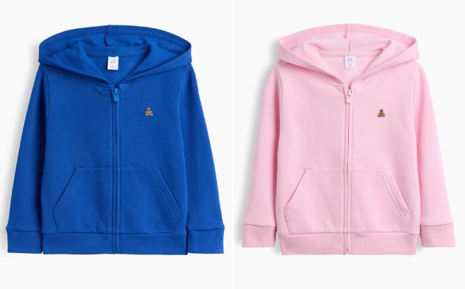 GAP Factory babyGap Pull On Brannan Bear Fleece Zip Hoodie