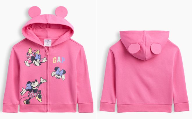 GAP Factory babyGap x Disney Minnie Mouse Relaxed Graphic Zip Hoodie