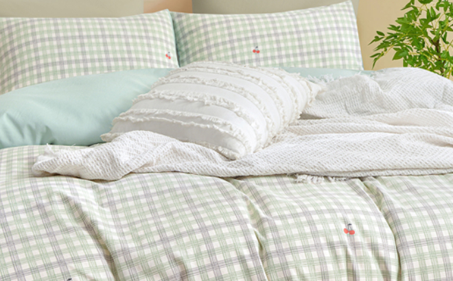 Gingham Duvet Cover Set