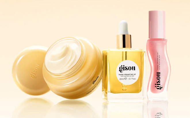 Gisou Honey Glow Icons Hair Lip Set
