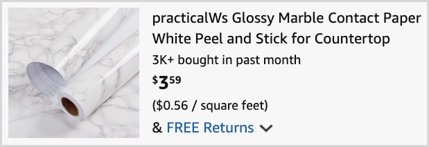 Glossy Marble Contact Paper at Checkout Glossy Marble Contact Paper at Checkout