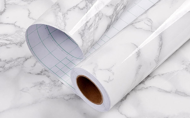Glossy Marble Contact Paper on the Table Glossy Marble Contact Paper on the Table