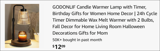 Godonlif Candle Warmer Lamp Checkout Screenshot Godonlif Candle Warmer Lamp Checkout Screenshot