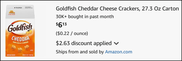 Goldfish Cheddar Cheese Crackers 27 3oz Checkout Goldfish Cheddar Cheese Crackers 27 3oz Checkout