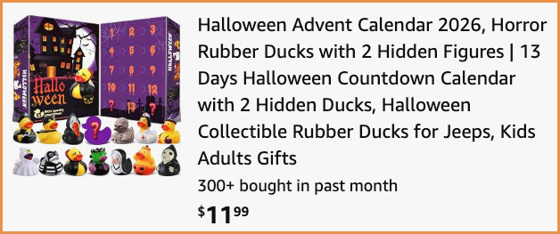 Halloween Horror Rubber Ducks Advent Calendar at Checkout