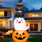 Halloween Inflatables Pumpkin Ghost Cat Combo