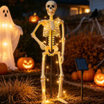 Halloween Skeleton Stand Kit Solar String Lights