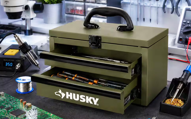 Husky Metal Mini Portable Tool Box Husky Metal Mini Portable Tool Box