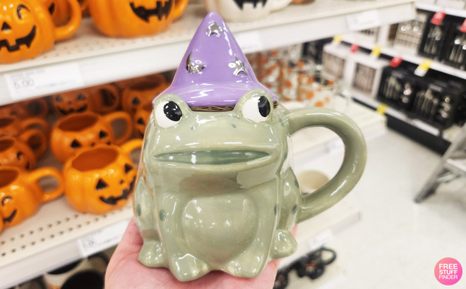 Hyde EEK Halloween Figural Frog Mug with Lid