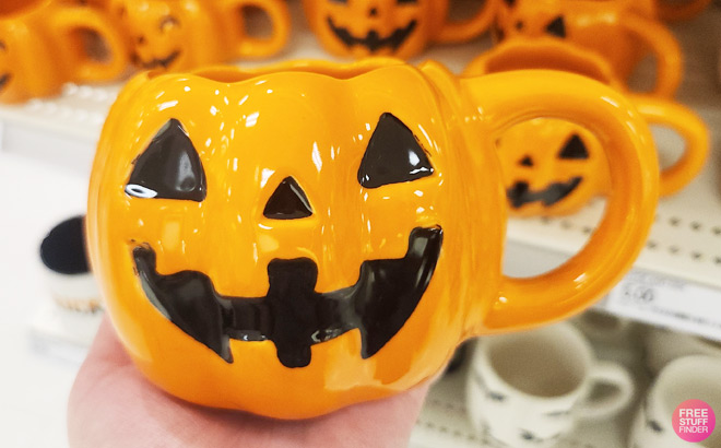 Hyde and EEK Orange Pumpkin Figural Mug