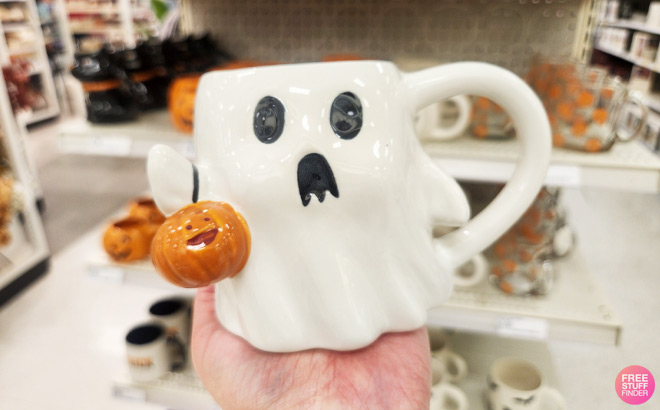 Hyde and EEK Stoneware Ghostie Figural Mug