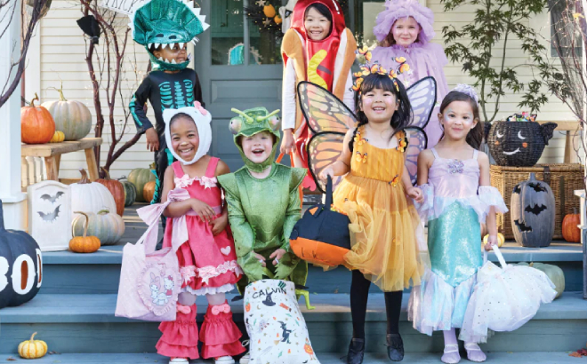 Kids Wearing HAlloween Costumes