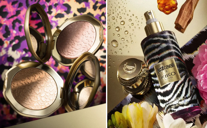 Kiko Milano x Just Cavalli Light Up The Party Highlighter and Rebelicious Fragrance Mist