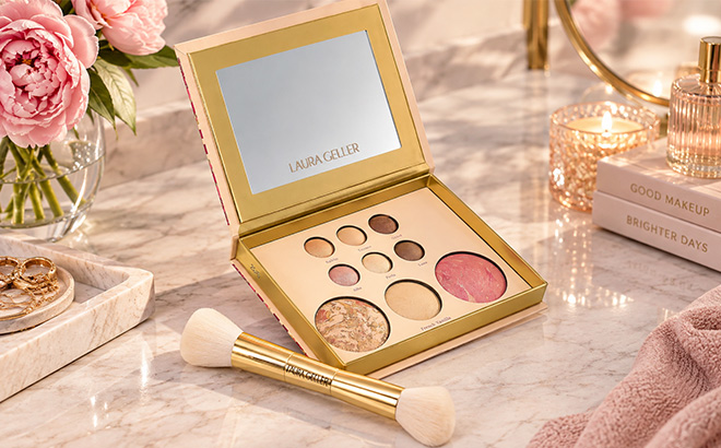 Laura Geller Best of Baked Palette with Double Ended Brush Laura Geller Best of Baked Palette with Double Ended Brush