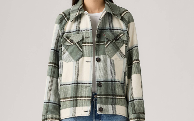 Levis Raglan Sleeve Shirt Jacket
