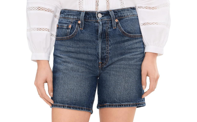 Levis Womens 501 Mid Thigh Shorts Levis Womens 501 Mid Thigh Shorts