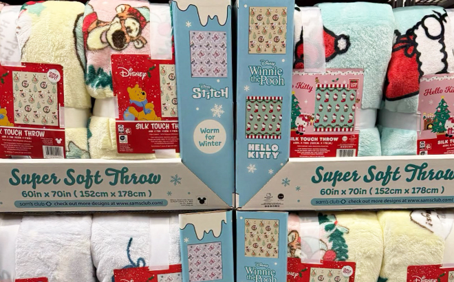 Licensed Christmas Holiday Silk Touch Throws