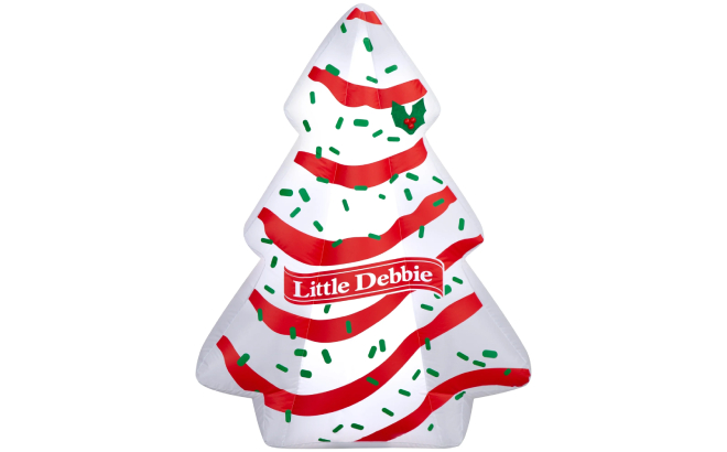 Little Debbie Christmas Tree Cake Yard Inflatable with LED Lights