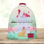 Loungefly Disney Lady And The Tramp House Mini Backpack on the Table