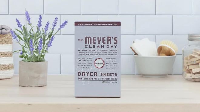 MRS MEYERS CLEAN DAY Dryer Sheets Lavender 80 ct MRS MEYERS CLEAN DAY Dryer Sheets Lavender 80 ct