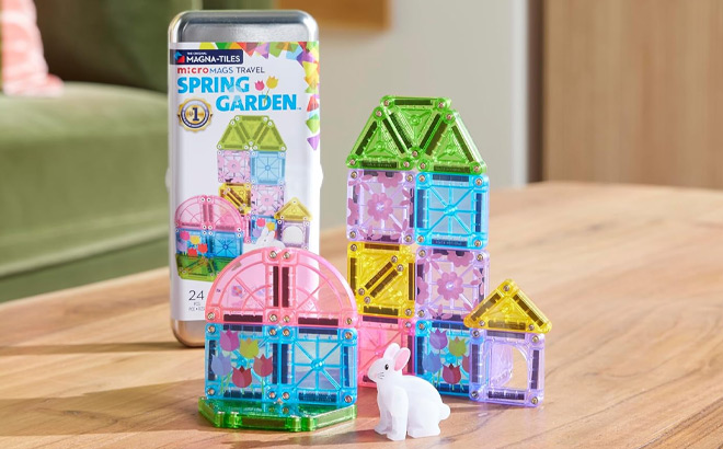 Magna Tiles microMAGS 24 Piece Spring Garden Travel Set Magna Tiles microMAGS 24 Piece Spring Garden Travel Set